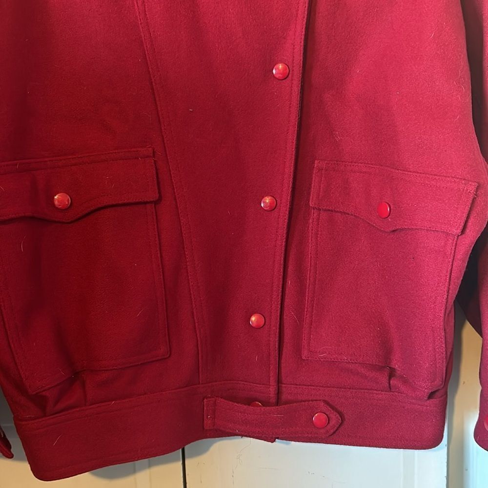 Vintage Burgundy Women's bomber jacket - Picture 7 of 7